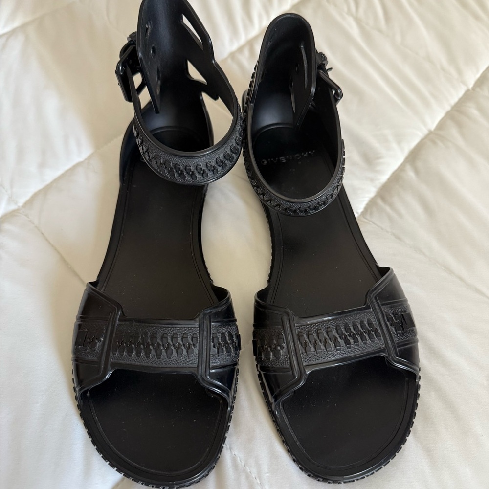 Givenchy Black Rubber Sandals